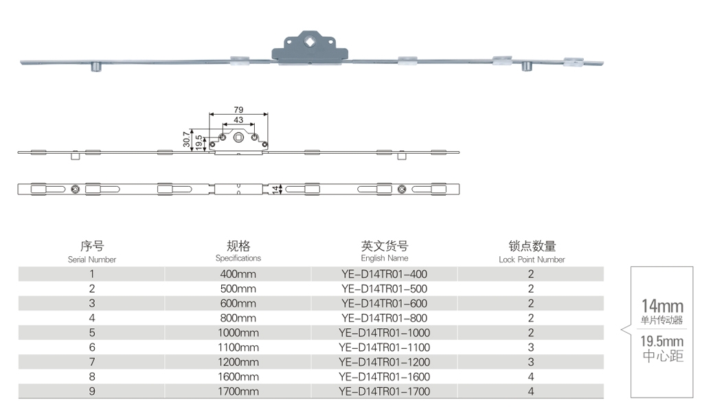 上海門窗五金單片傳動(dòng)器 