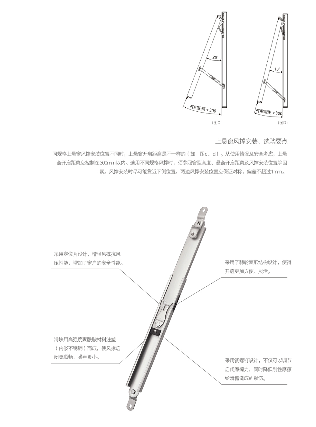 上懸窗風(fēng)撐